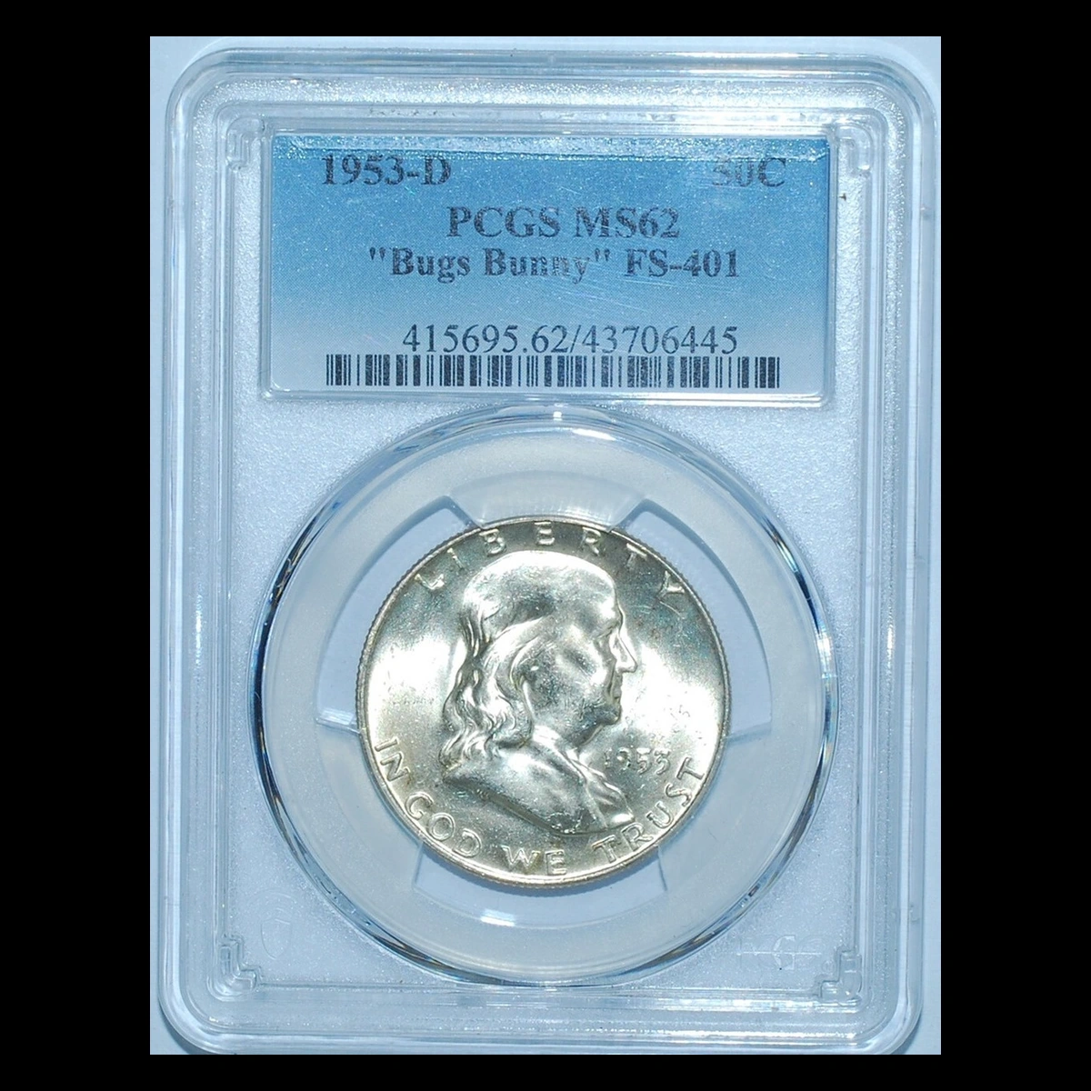 1953 Franklin Half Dollar: Bugs Bunny Die Clash