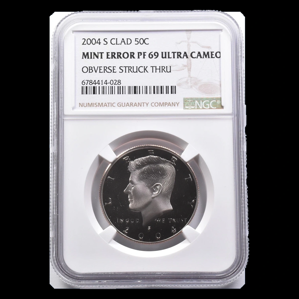 2004 Kennedy Half Dollar: Struck-Through Error
