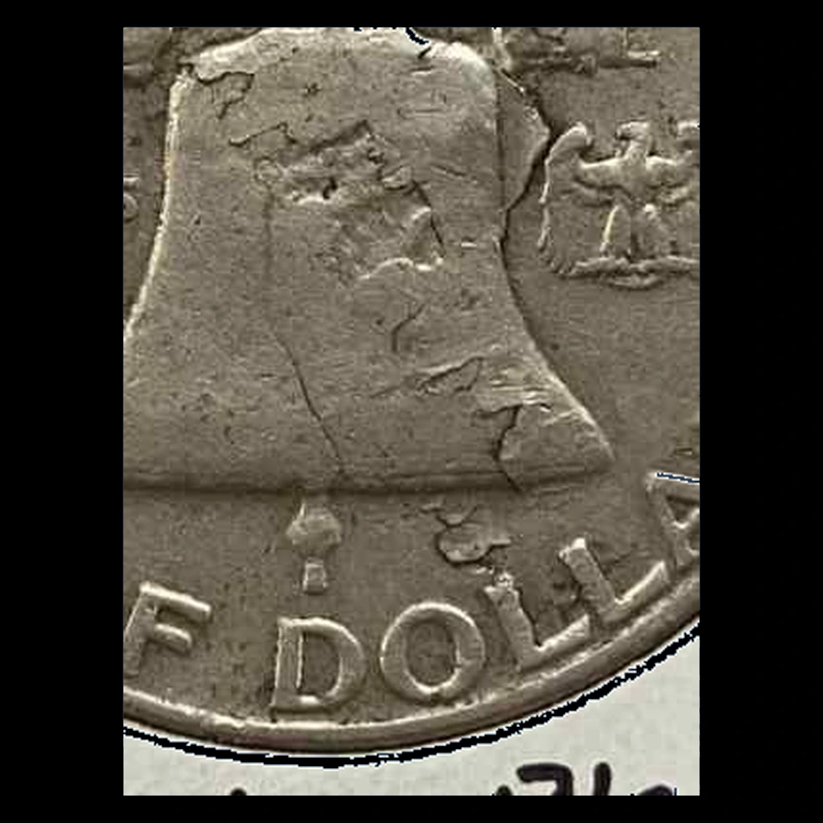 1959 Franklin Half Dollar: Planchet Flaw