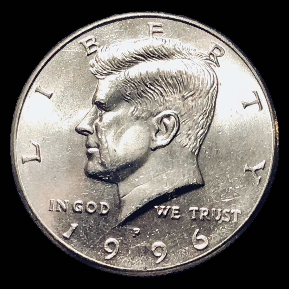 1996 Kennedy Half Dollar: Die Crack / Die Chip