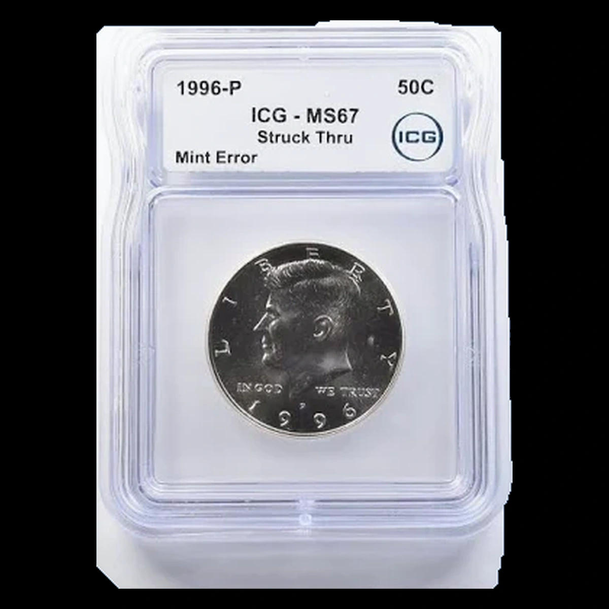 1996 Kennedy Half Dollar: Struck-Through Error