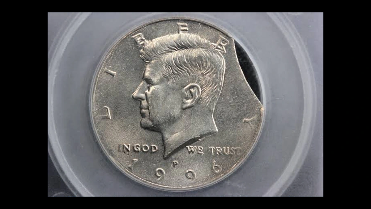 1996 Kennedy Half Dollar: Clipped Planchet