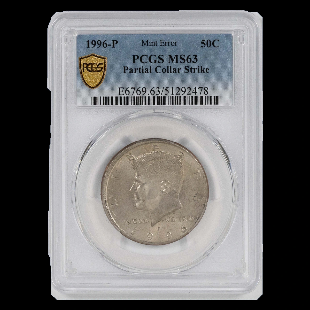 1996 Kennedy Half Dollar: Partial Collar