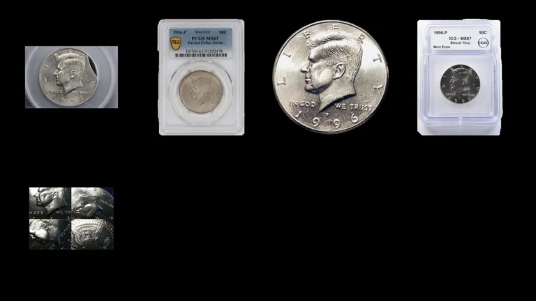 1996 Half Dollar Errors — error coin photographs