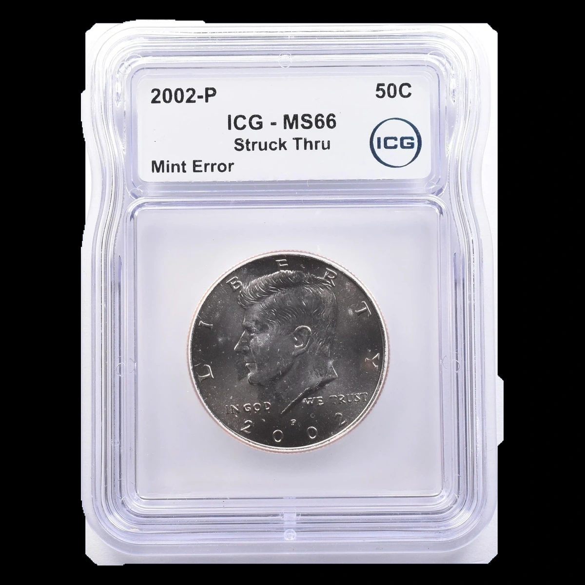 2002 Kennedy Half Dollar: Struck-Through Error