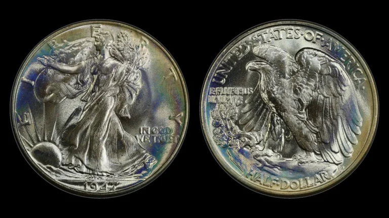 1947 Walking Liberty Half Dollar, obverse and reverse