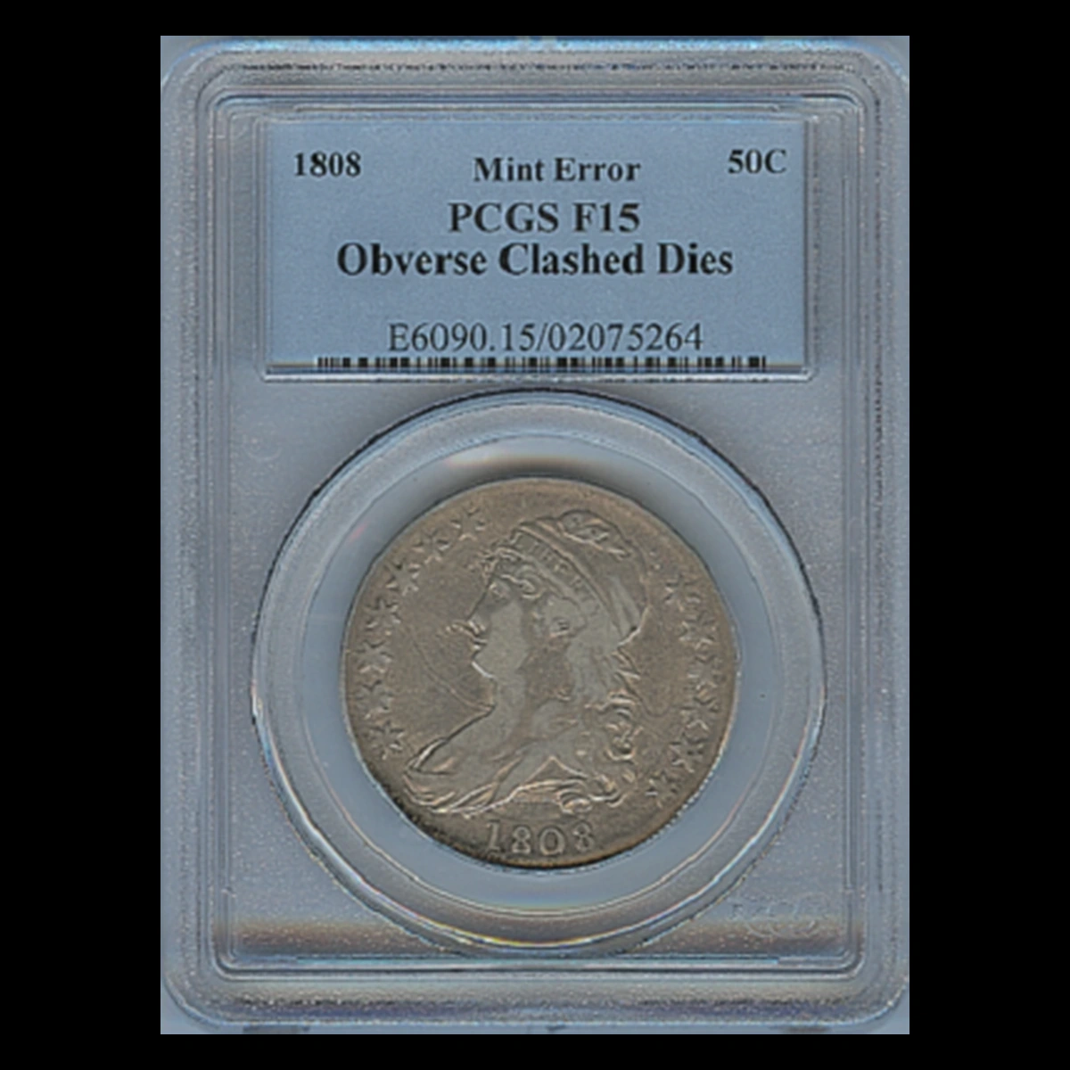 1808 Capped Bust Half Dollar: Clashed Dies