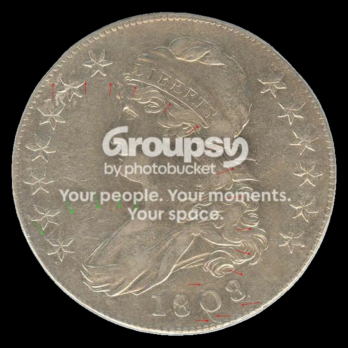 1808 Capped Bust Half Dollar: Rotated Dies
