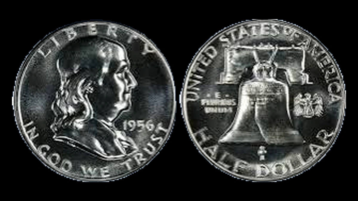 1956 Franklin Half Dollar: Doubled Die Reverse