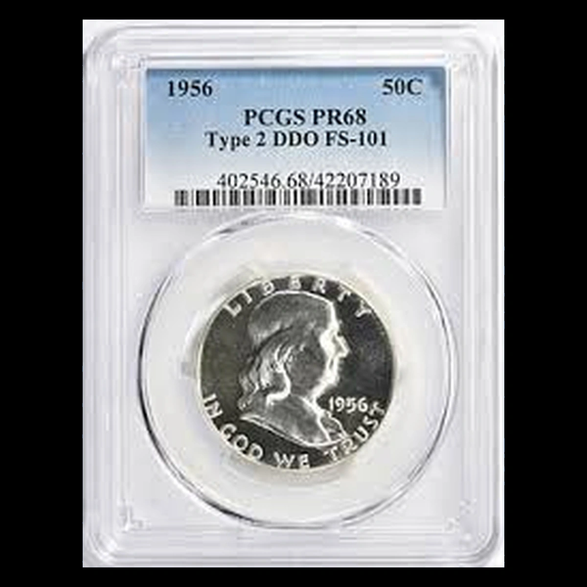 1956 Franklin Half Dollar: Doubled Die Obverse