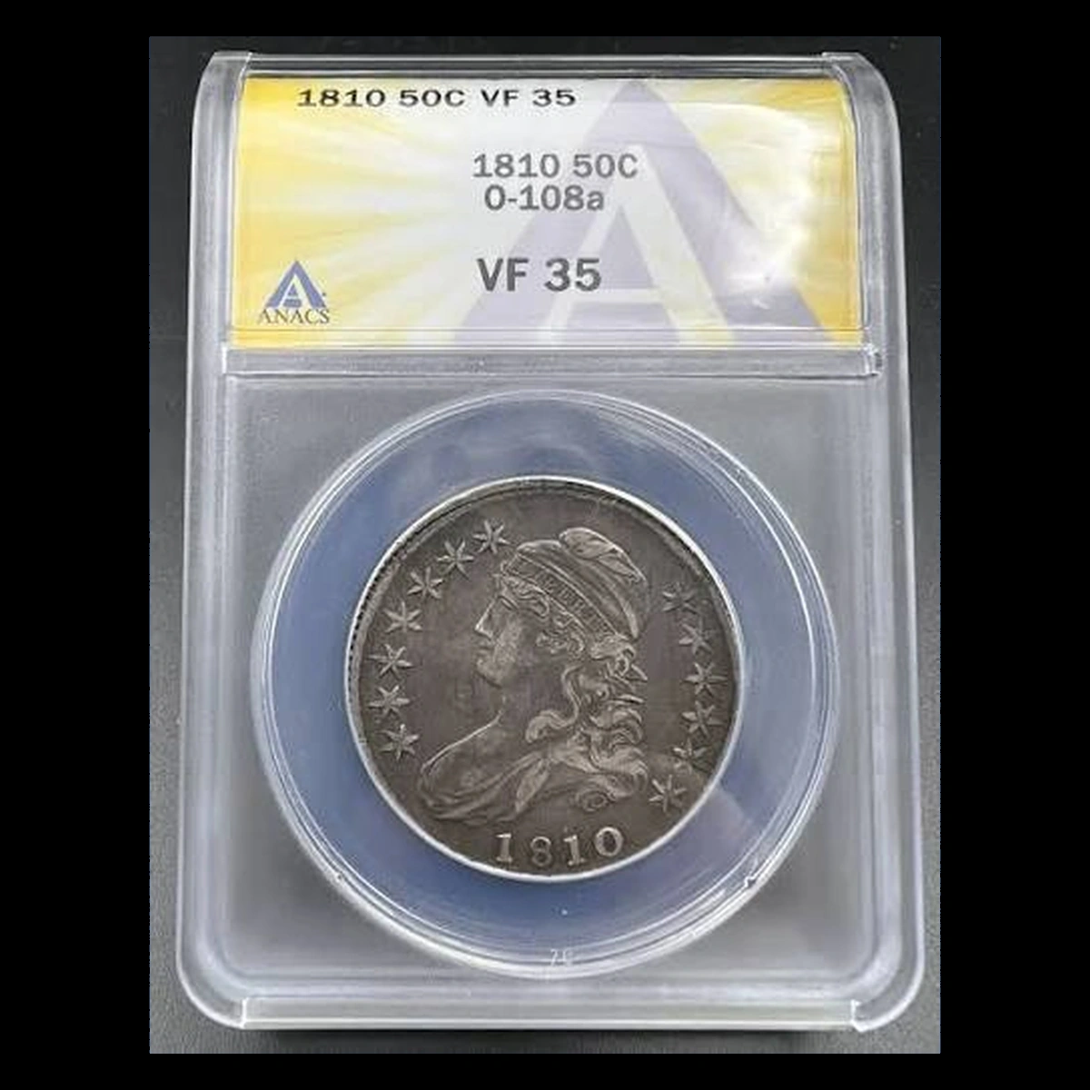 1810 Capped Bust Half Dollar: Misaligned Die