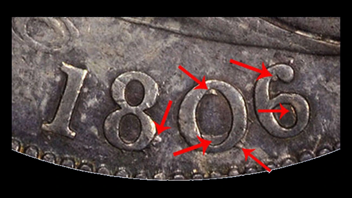 1806 Draped Bust Half Dollar: Overdate