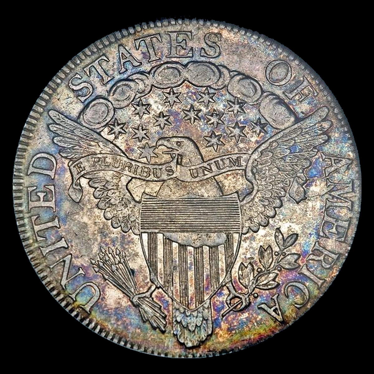 1806 Draped Bust Half Dollar: Die Break / Cud