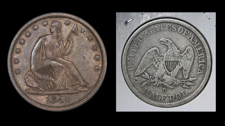 1844 Half Dollar Errors — error coin photographs