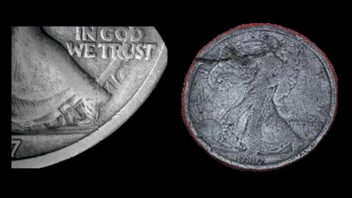 1917 Half Dollar Errors — error coin photographs