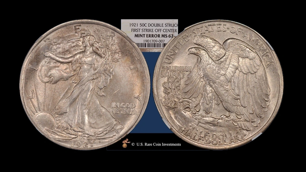 1921 Half Dollar Errors — error coin photographs