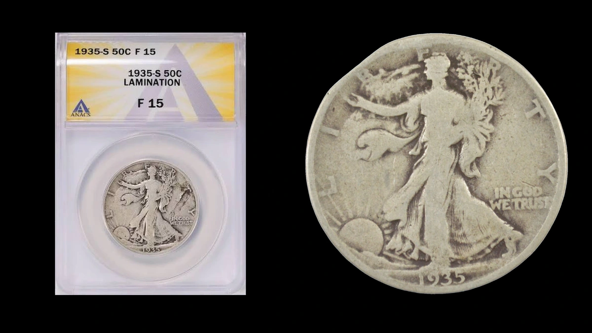 1935 Half Dollar Errors — error coin photographs