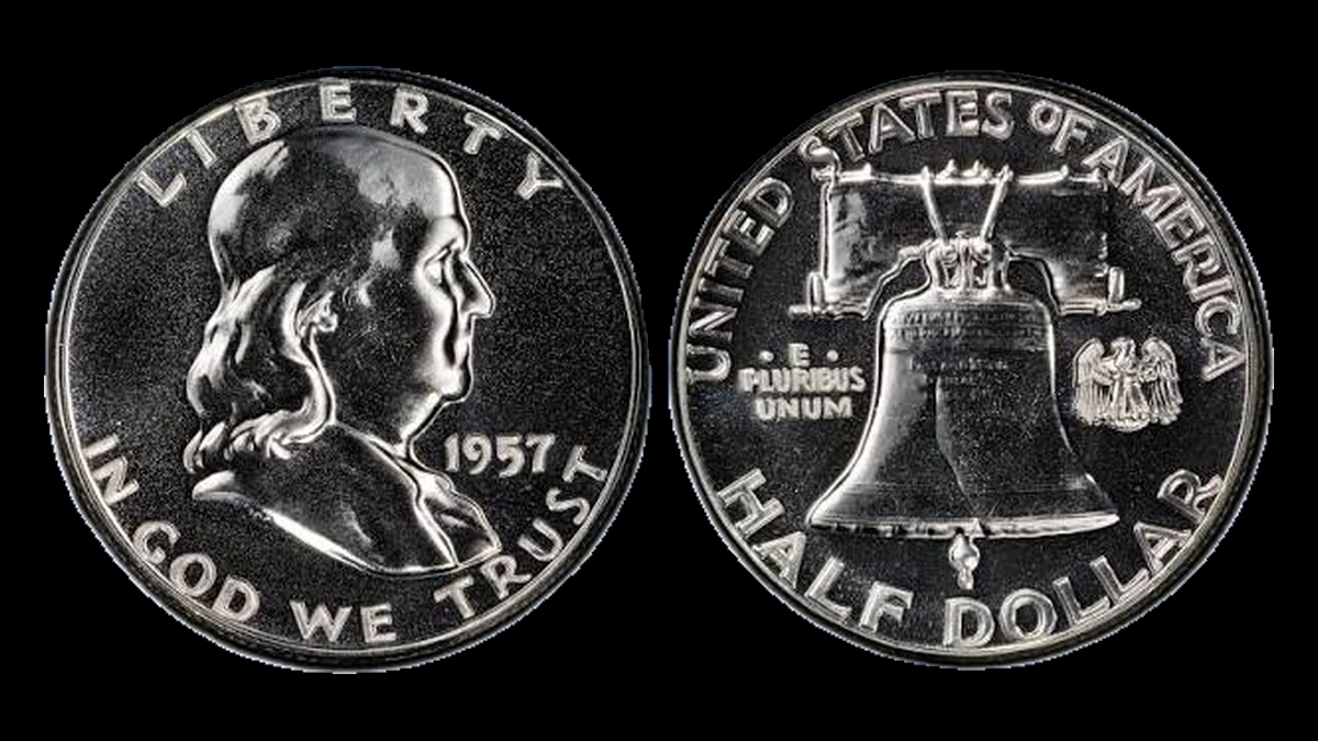 1957 Franklin Half Dollar: Doubled Die