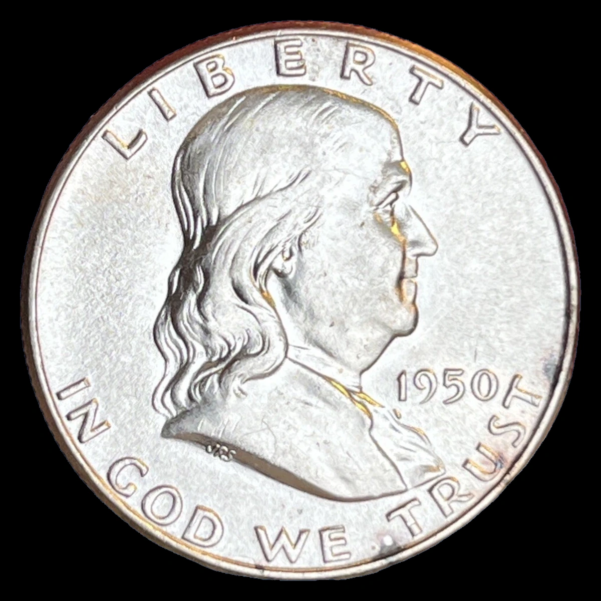 1950 Franklin Half Dollar: Die Crack