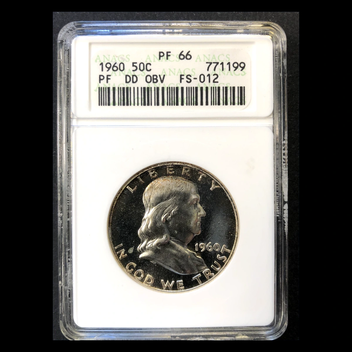 1960 Franklin Half Dollar: Doubled Die Obverse