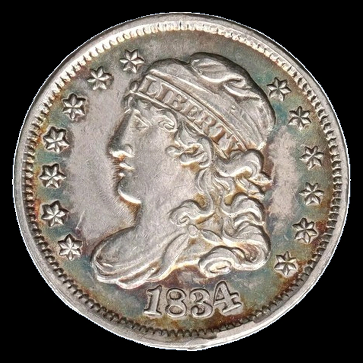 1834 Capped Bust Half Dollar: Rotated Dies