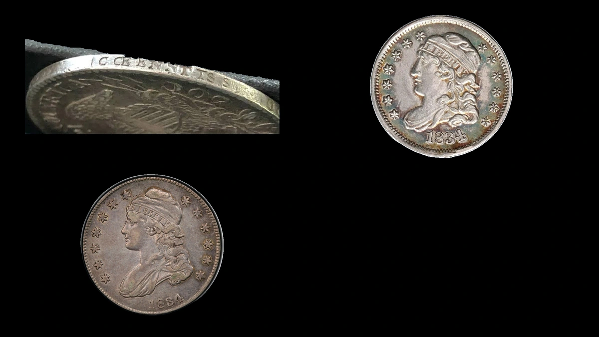 1834 Half Dollar Errors — error coin photographs