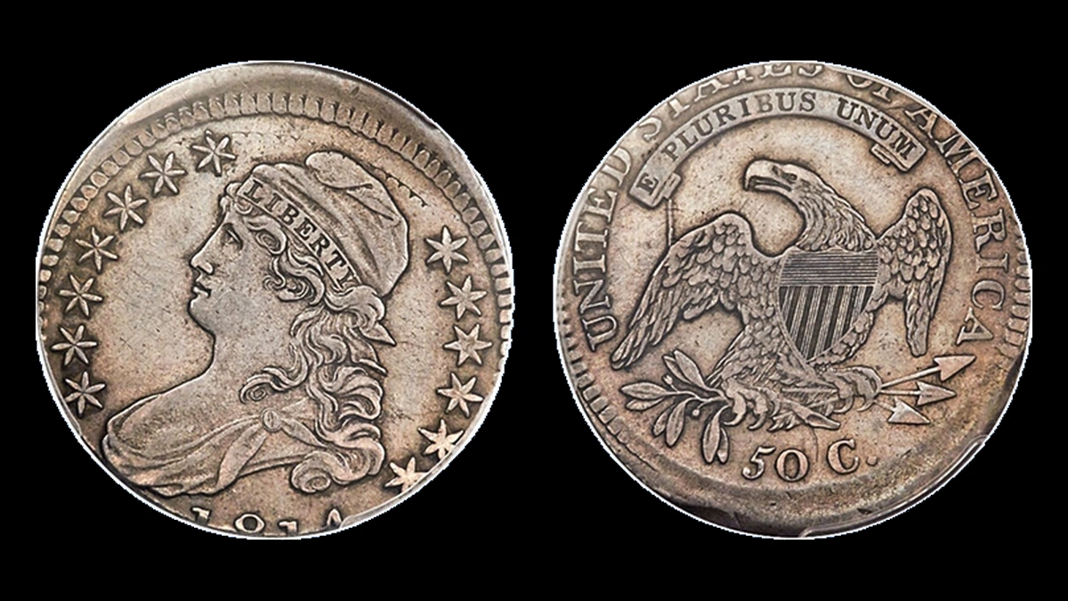 1814 Capped Bust Half Dollar: Off-Center Strike