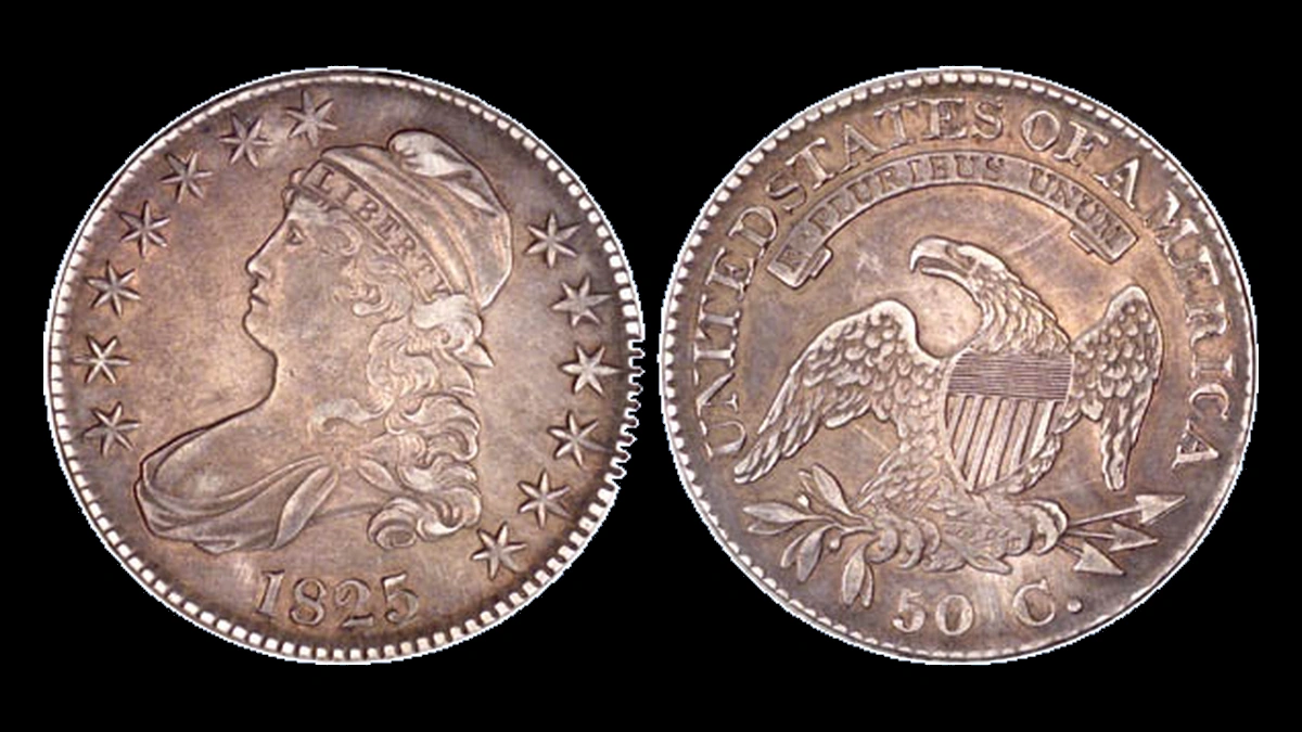 1825 Capped Bust Half Dollar: Edge Letter Multiple