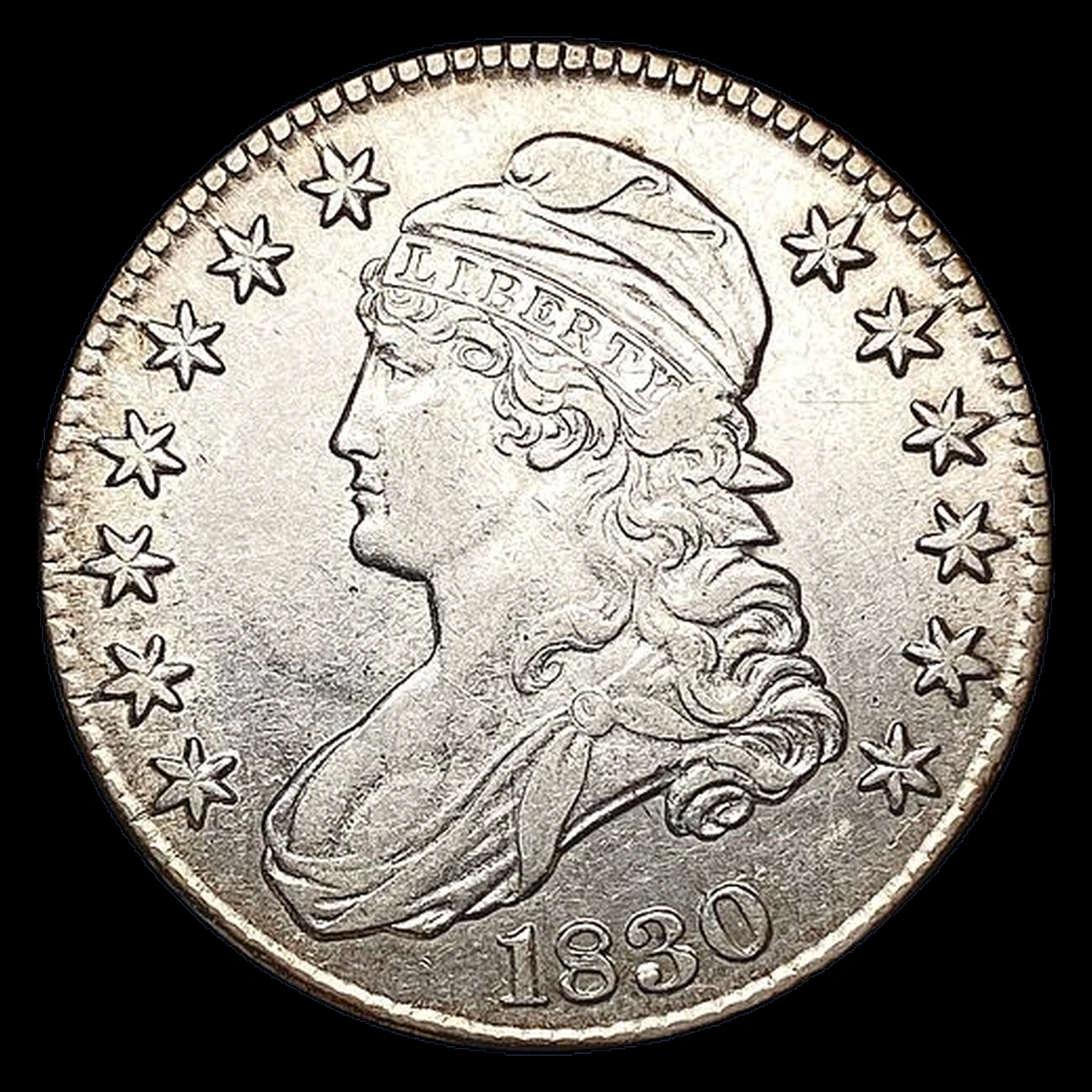 1830 Capped Bust Half Dollar: Rotated Dies