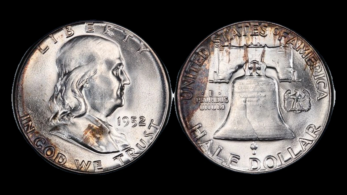 1952 Franklin Half Dollar: Die Break