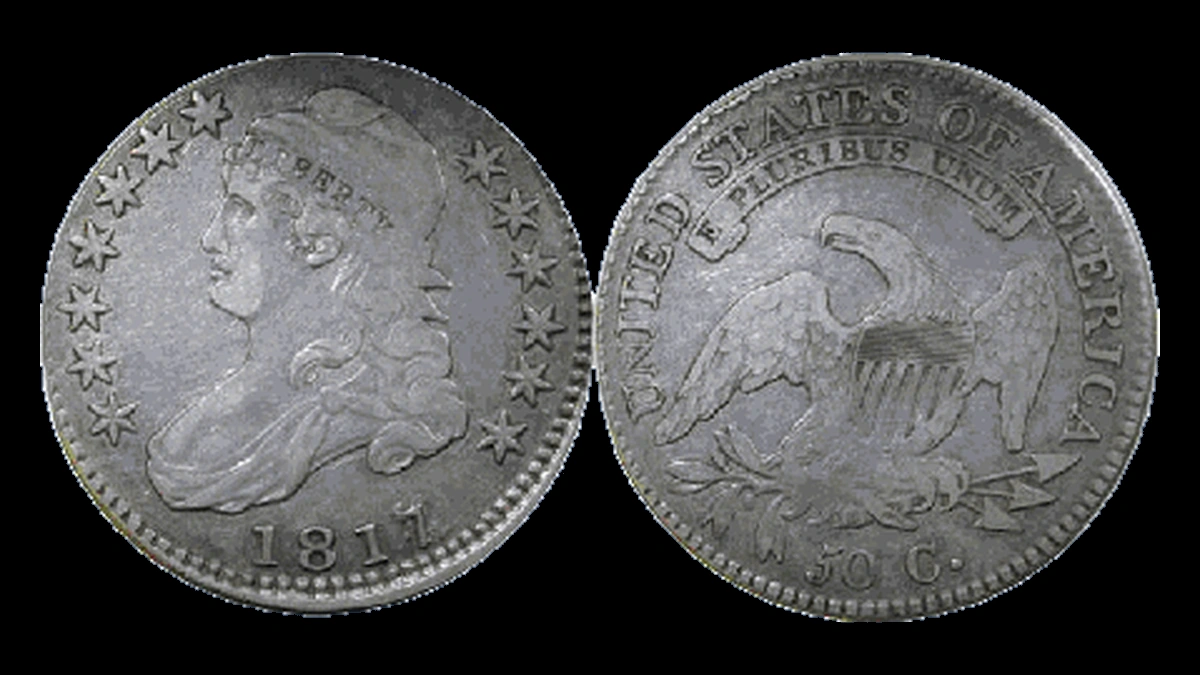 1817 Capped Bust Half Dollar: Misaligned Die
