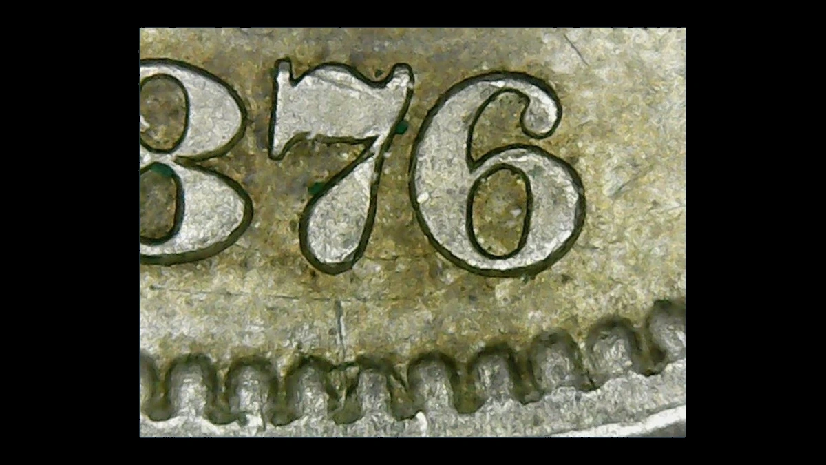 1876 Liberty Seated Half Dollar: Misplaced Date