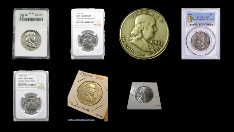 1958 Half Dollar Errors — error coin photographs