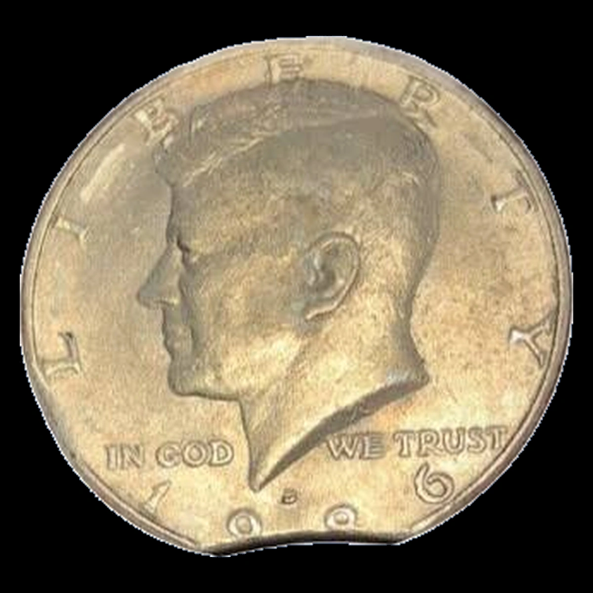 1986 Kennedy Half Dollar: Clipped Planchet