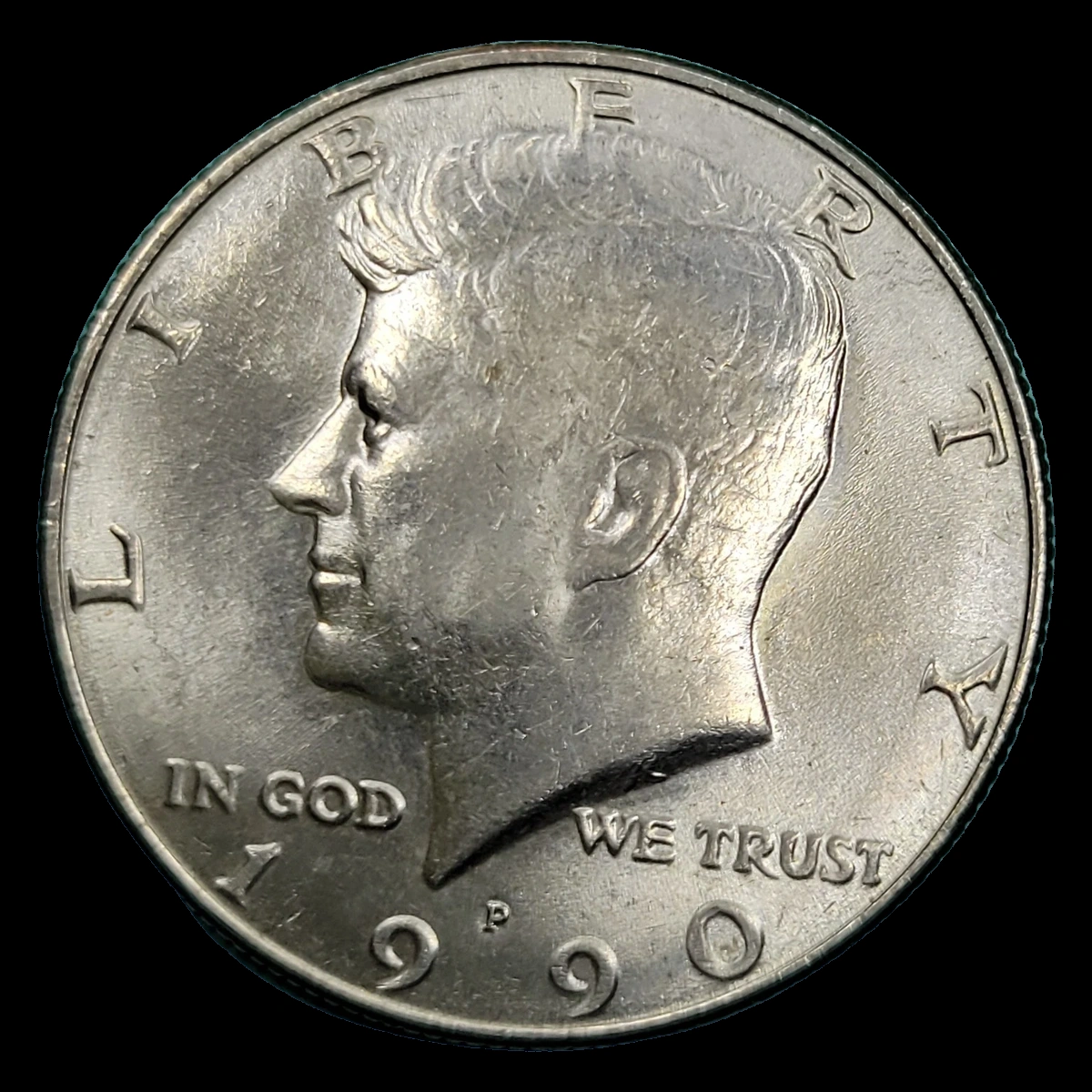 1990 Kennedy Half Dollar: Doubled Die Obverse