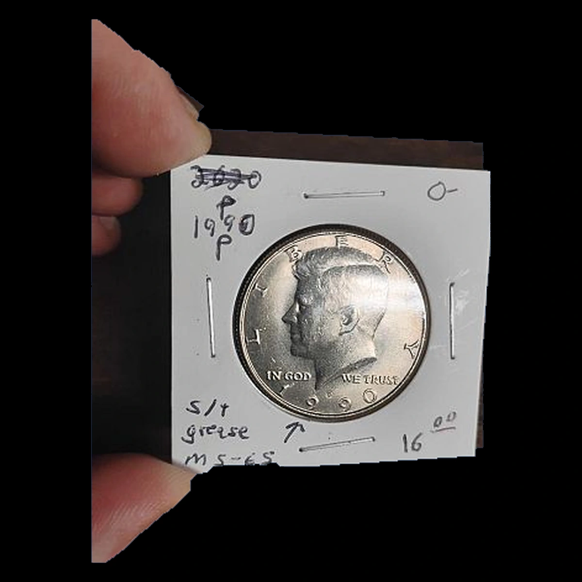 1990 Kennedy Half Dollar: Struck Through