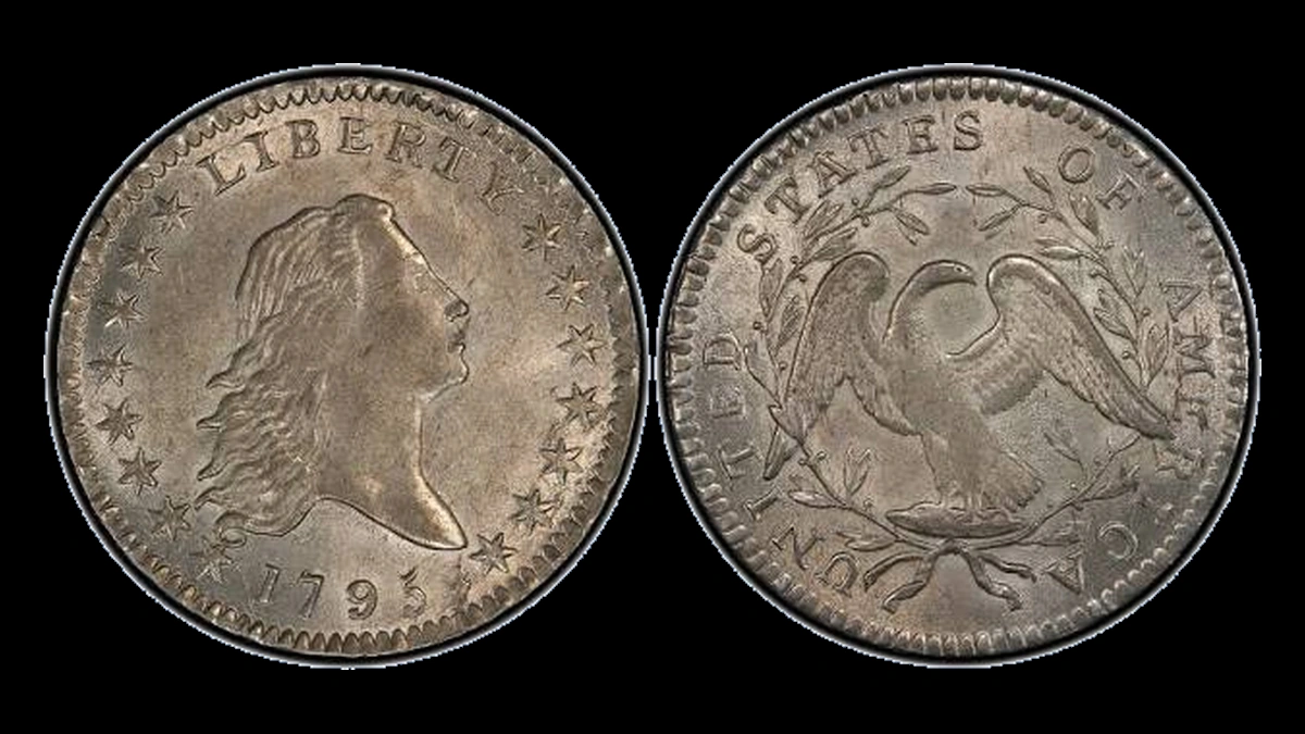 1795 Flowing Hair Half Dollar: A over E in STATES