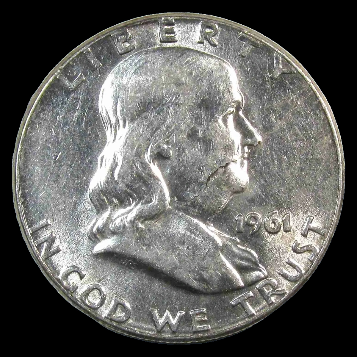 1961 Franklin Half Dollar: Lamination