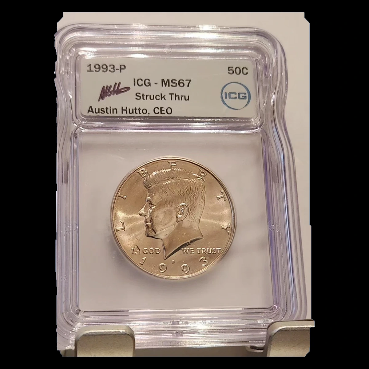 1993 Kennedy Half Dollar: Struck Through