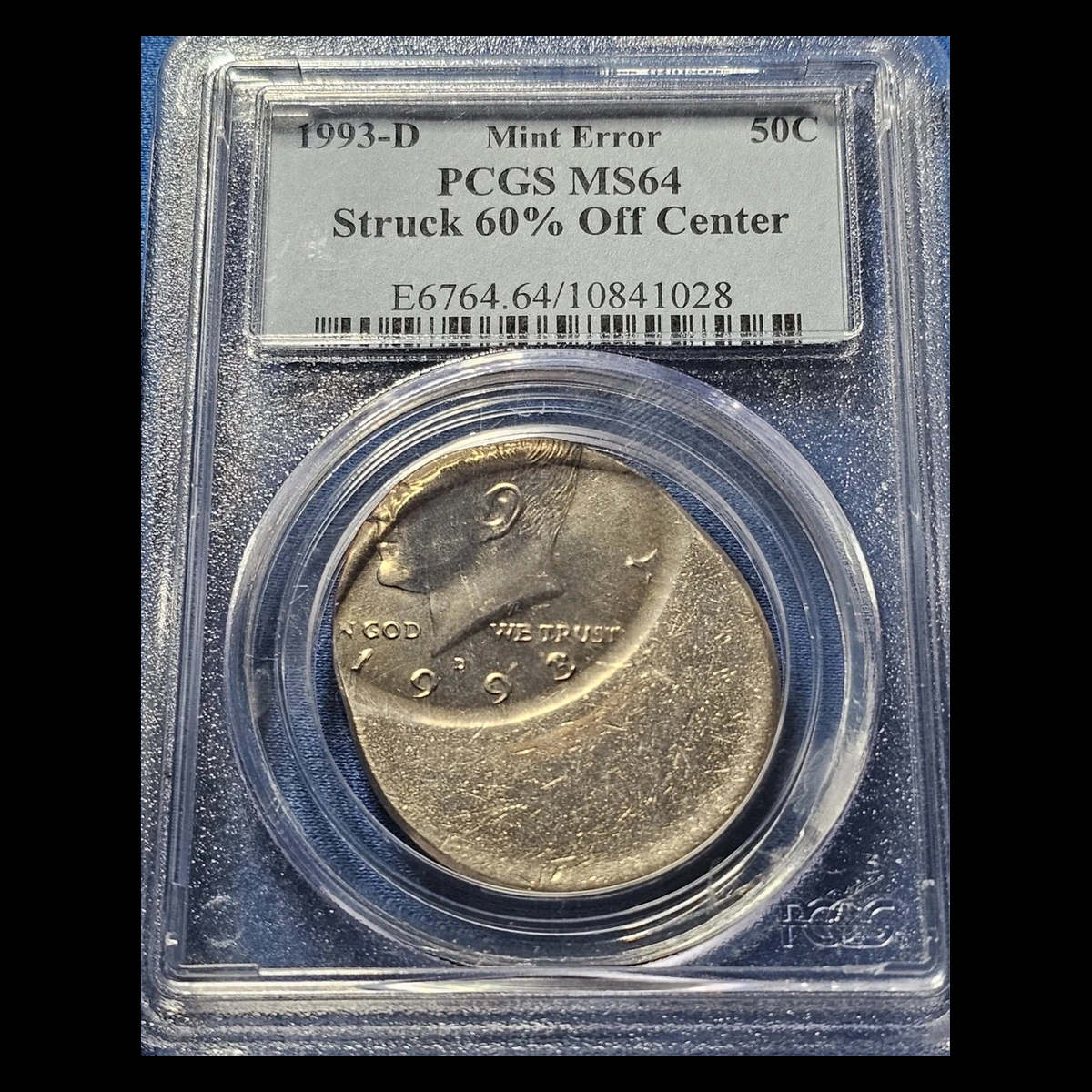 1993 Kennedy Half Dollar: Off-Center Strike