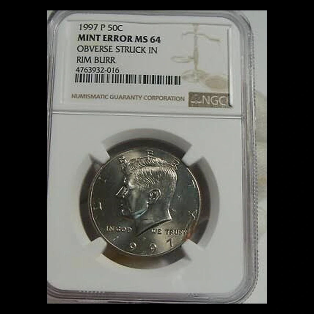 1997 Kennedy Half Dollar: Struck-Through Error