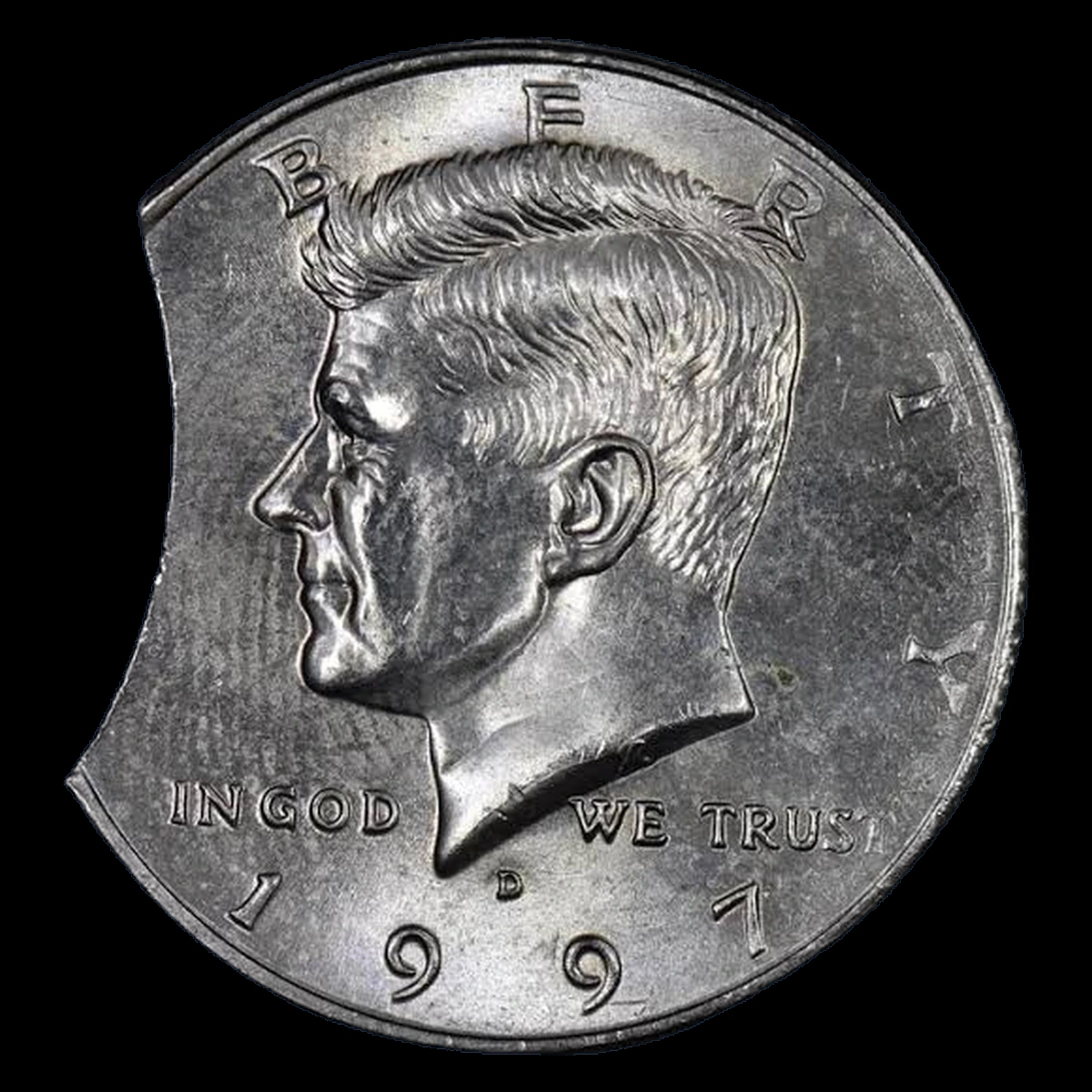 1997 Kennedy Half Dollar: Clipped Planchet
