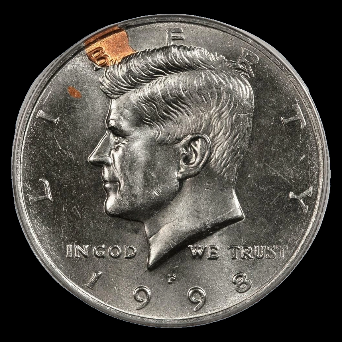 1998 Kennedy Half Dollar: Missing Clad