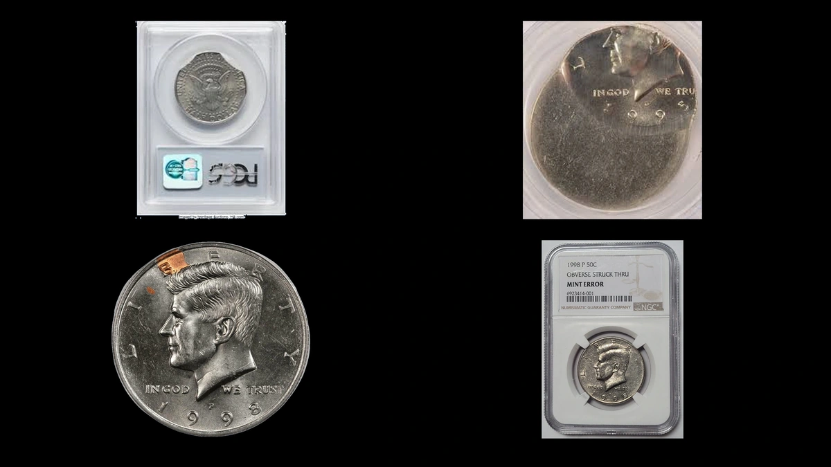 1998 Half Dollar Errors — error coin photographs