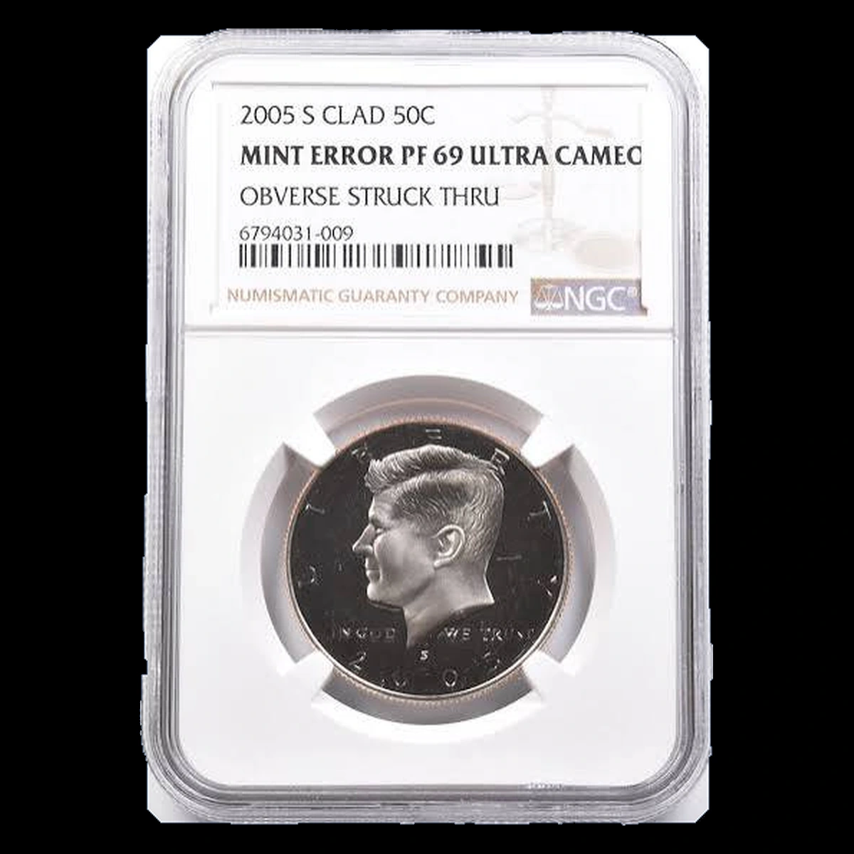 2005 Kennedy Half Dollar: Struck-Through Error