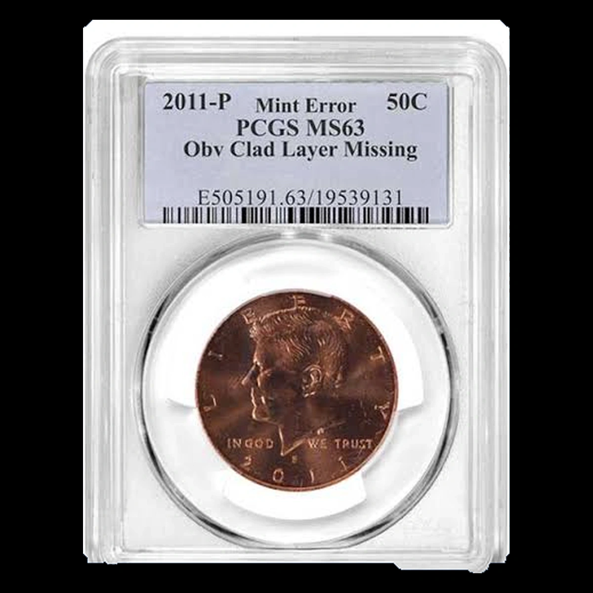 2011 Kennedy Half Dollar: Missing Clad Layer