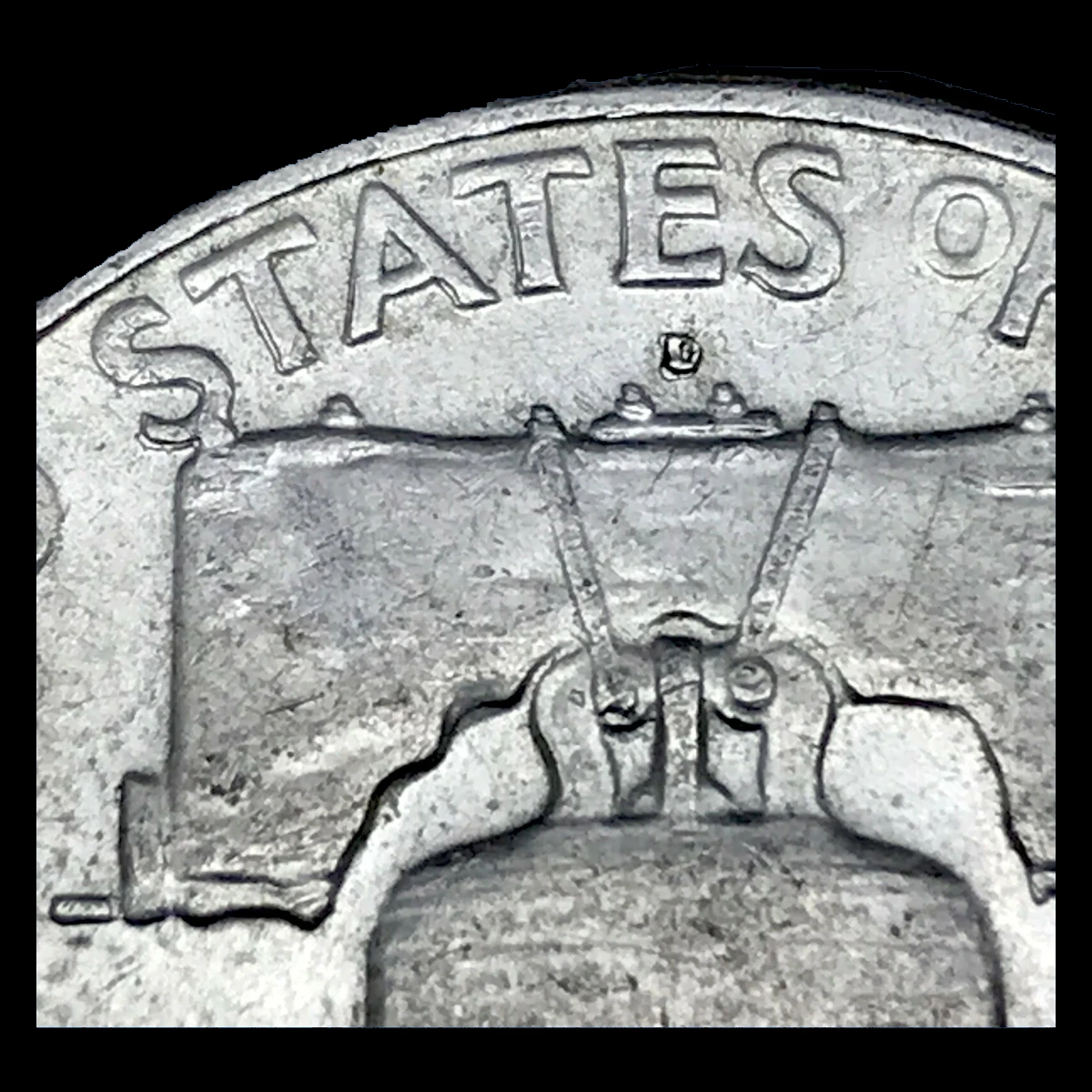 1963 Franklin Half Dollar: Repunched Mintmark