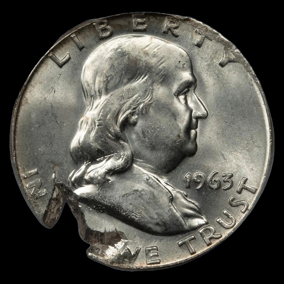 1963 Franklin Half Dollar: Defective Planchet