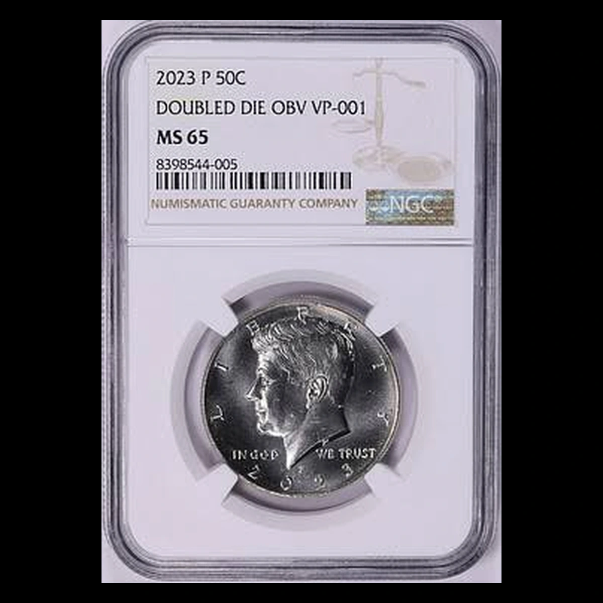 2023 Kennedy Half Dollar: Doubled Die Obverse