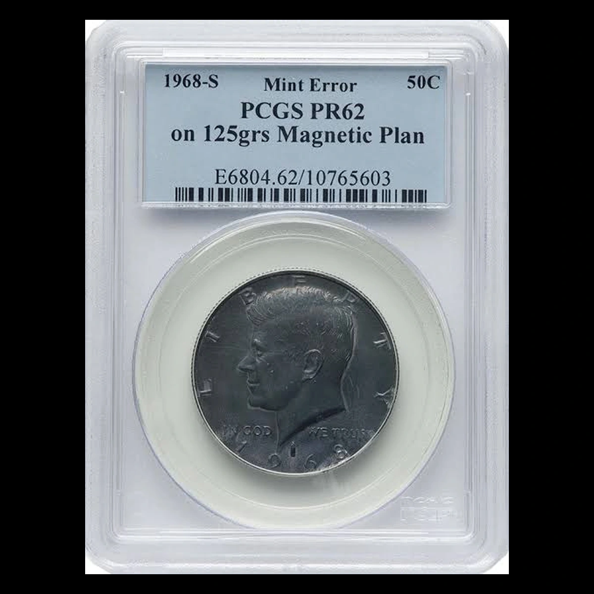 1968 Kennedy Half Dollar: Struck on a Magnetic 125-Grain Planchet